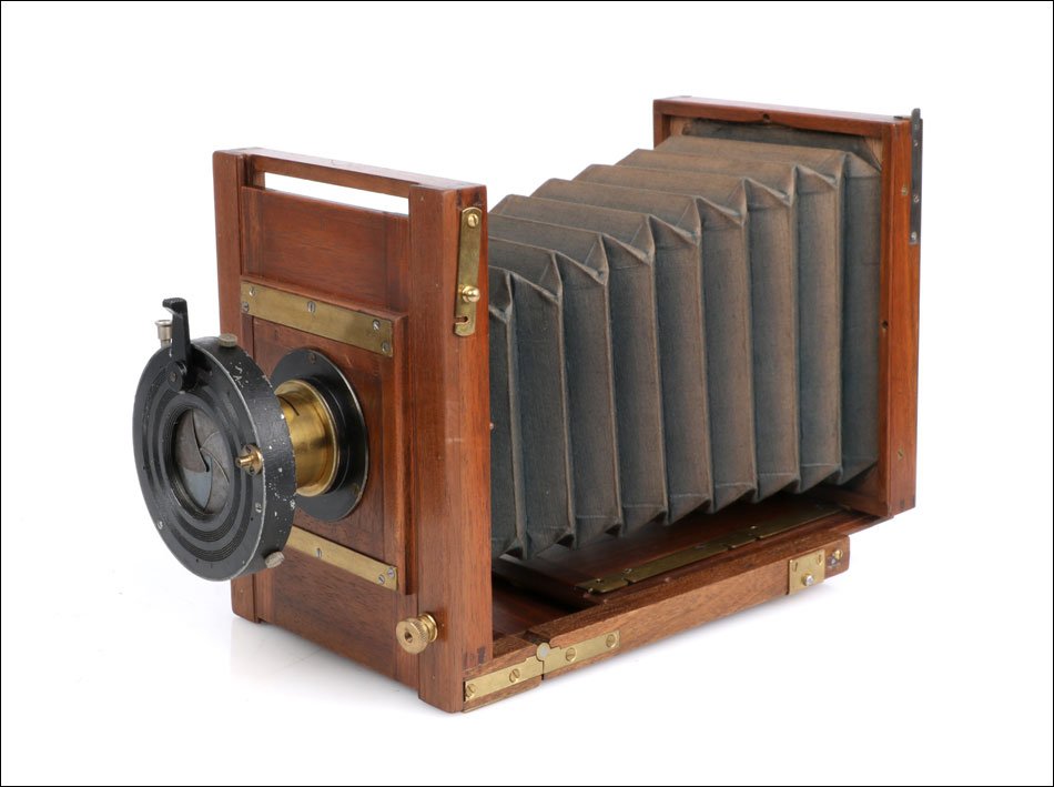 Antique Carpentier Mahogany Field Camera. Lyon France Ca. 1865 To 1870-photo-3