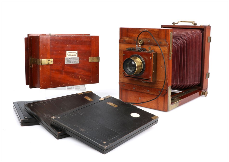 Ancien Appareil Photo Mackenstein. Roll Holder Eastman. Darlot nº 4. France 1885