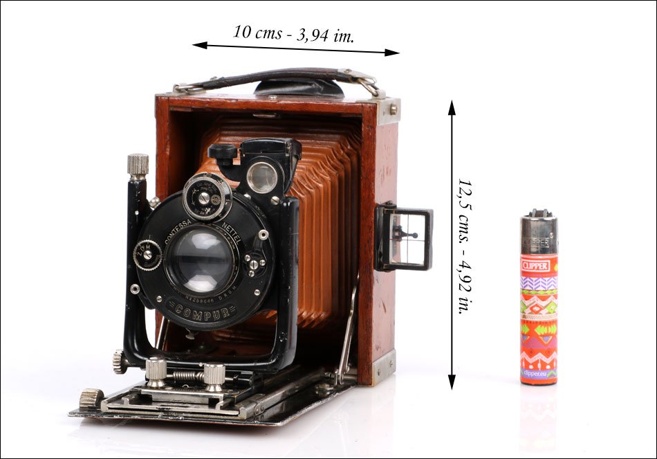 Ancien Appareil Photo Contessa-Nettel Sonnet Tropen 9x12. Cartouche Vierge. Allemagne 1920-photo-2