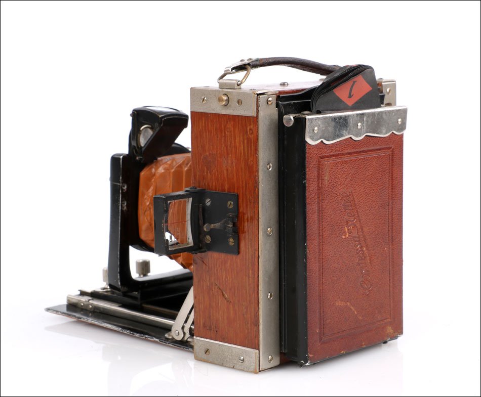 Ancien Appareil Photo Contessa-Nettel Sonnet Tropen 9x12. Cartouche Vierge. Allemagne 1920-photo-3