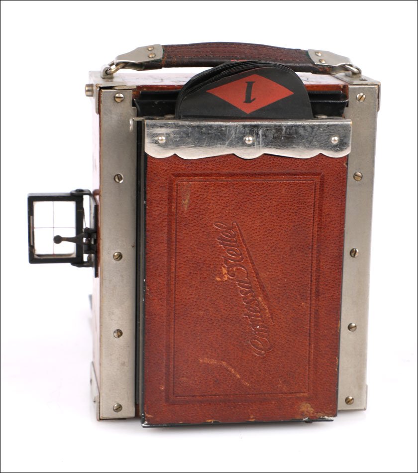 Ancien Appareil Photo Contessa-Nettel Sonnet Tropen 9x12. Cartouche Vierge. Allemagne 1920-photo-4