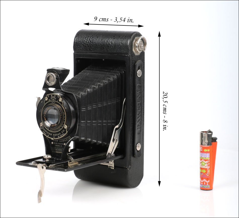 Ancien Appareil Photo Kodak Rainbow Hawk-Eye No. 2A Modèle B noir, USA, 1930–1933-photo-2