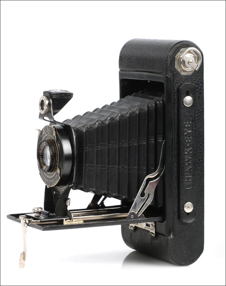 Ancien Appareil Photo Kodak Rainbow Hawk-Eye No. 2A Modèle B noir, USA, 1930–1933-photo-3