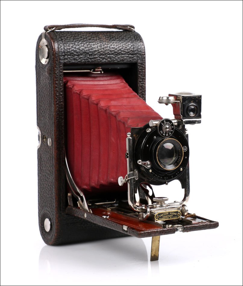 Ancien Appareil Photo Kodak Folding Pocket No.3A avec Combination Back, USA, 1903–1912-photo-3