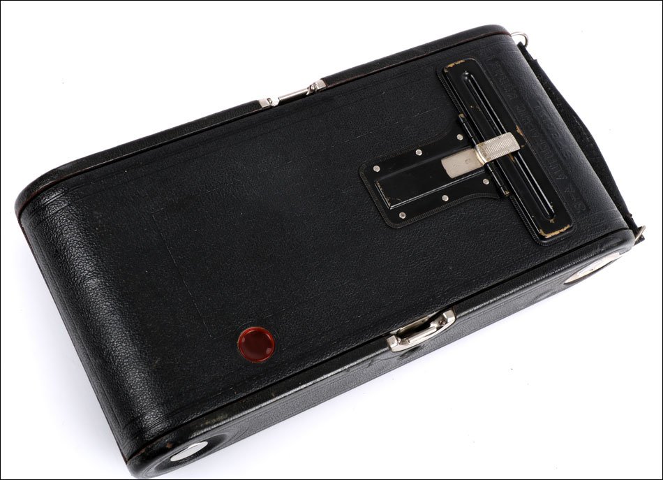 Ancien Appareil Photo Kodak Autographic Special No.3A.  Soufflet rouge.  États-Unis, 1914-photo-7