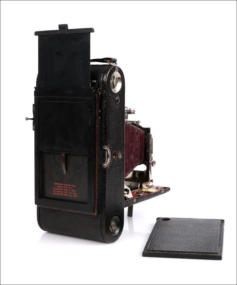 Antique Kodak Folding No. 3a Camera. Combination Back. Red Bellows. Usa C. 1910-photo-1