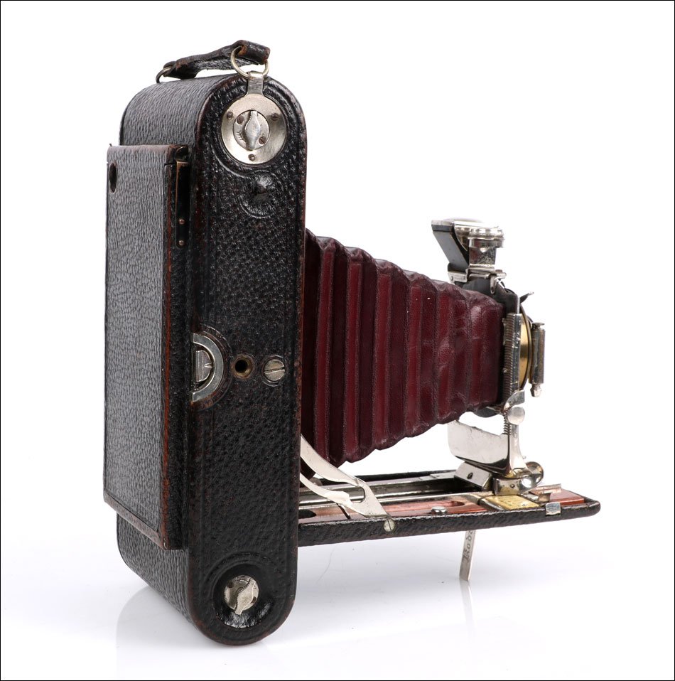 Antique Kodak Folding No. 3a Camera. Combination Back. Red Bellows. Usa C. 1910-photo-2