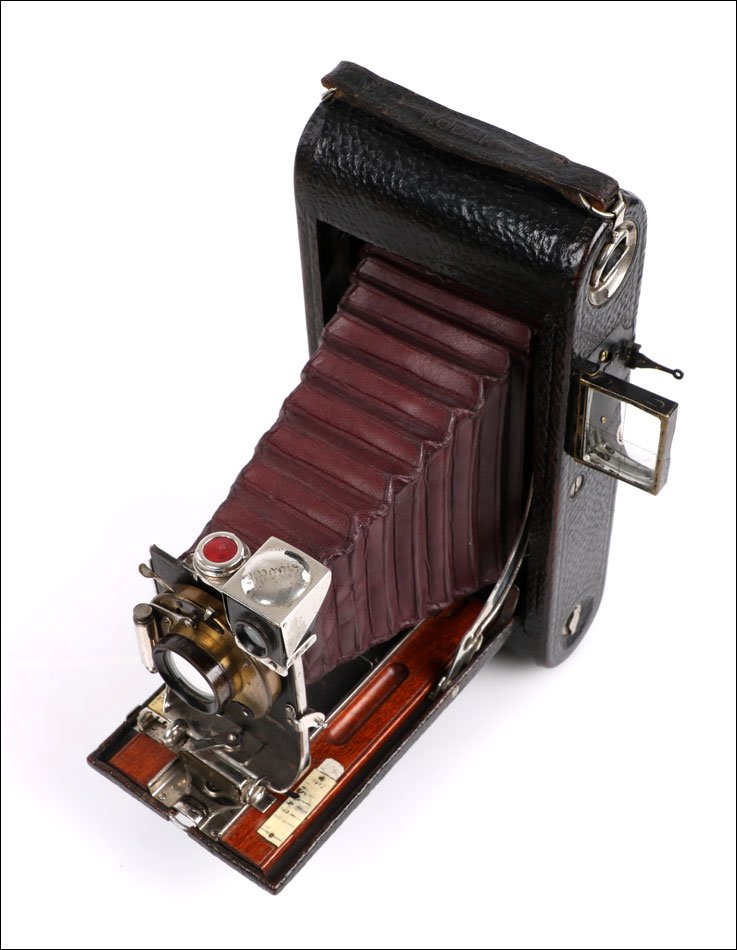 Antique Kodak Folding No. 3a Camera. Combination Back. Red Bellows. Usa C. 1910-photo-6