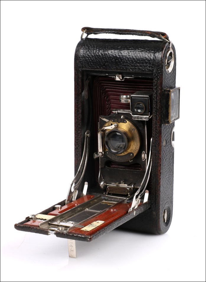 Antique Kodak Folding No. 3a Camera. Combination Back. Red Bellows. Usa C. 1910-photo-7