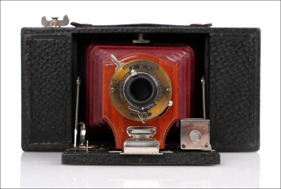 Antique Kodak No. 2 Folding Brownie Model A Folding Camera. Usa, Circa 1905-photo-4
