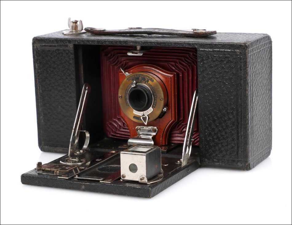 Antique Kodak No. 2 Folding Brownie Model A Folding Camera. Usa, Circa 1905-photo-7