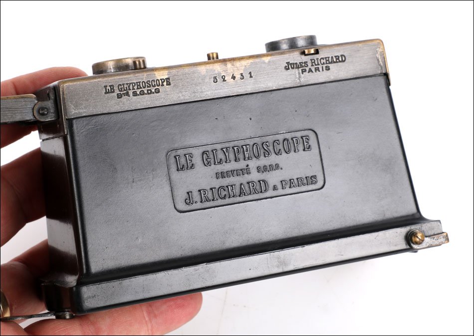 Antique Jules Richard Stereoscopic Camera. Le Glyphoscope. France Ca.1915-photo-2
