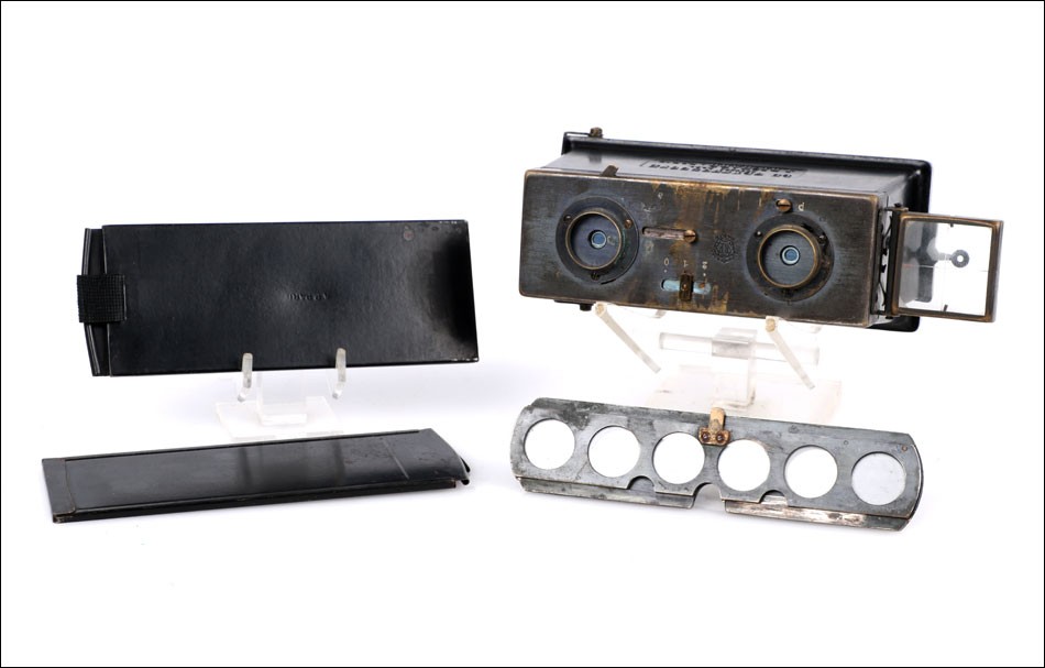 Antique Jules Richard Stereoscopic Camera. Le Glyphoscope. France Ca.1915