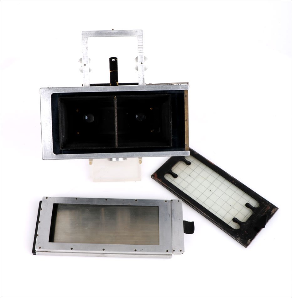 Très rare prototype ancien de Appareil Photo Baudry Isographe Stéréo. France, 1938-39-photo-6