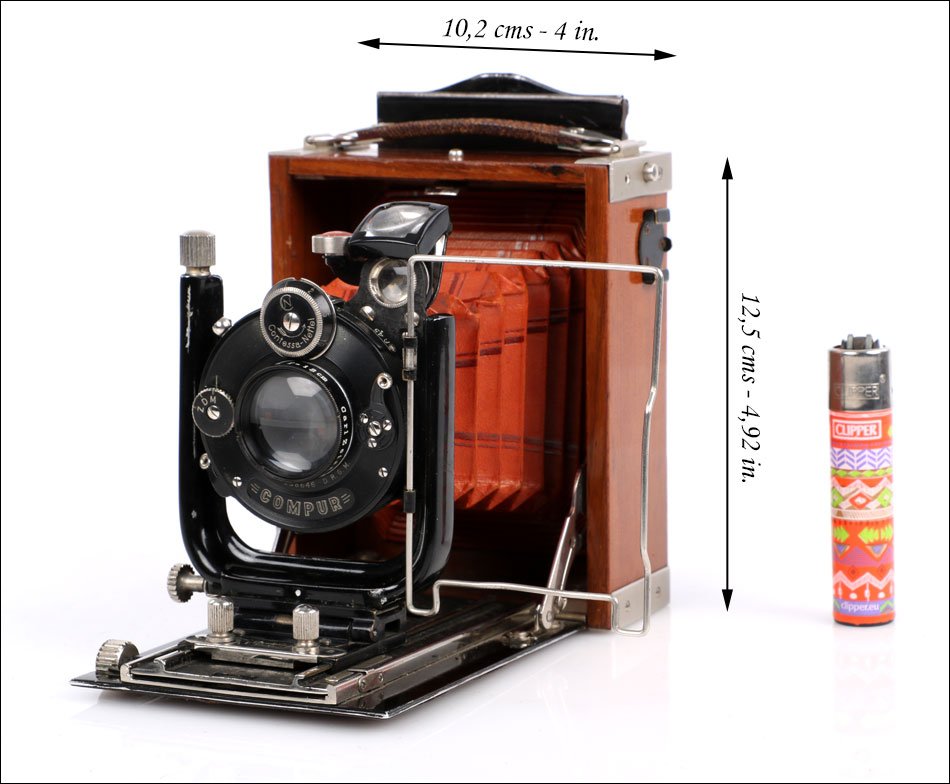 Ancien Appareil Photo Contessa-Nettel Adoro Tropen 6,5x9 et Roll-Film. Allemagne ca. 1923-photo-2