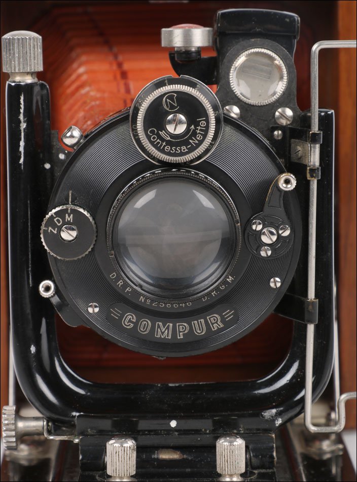 Ancien Appareil Photo Contessa-Nettel Adoro Tropen 6,5x9 et Roll-Film. Allemagne ca. 1923-photo-5