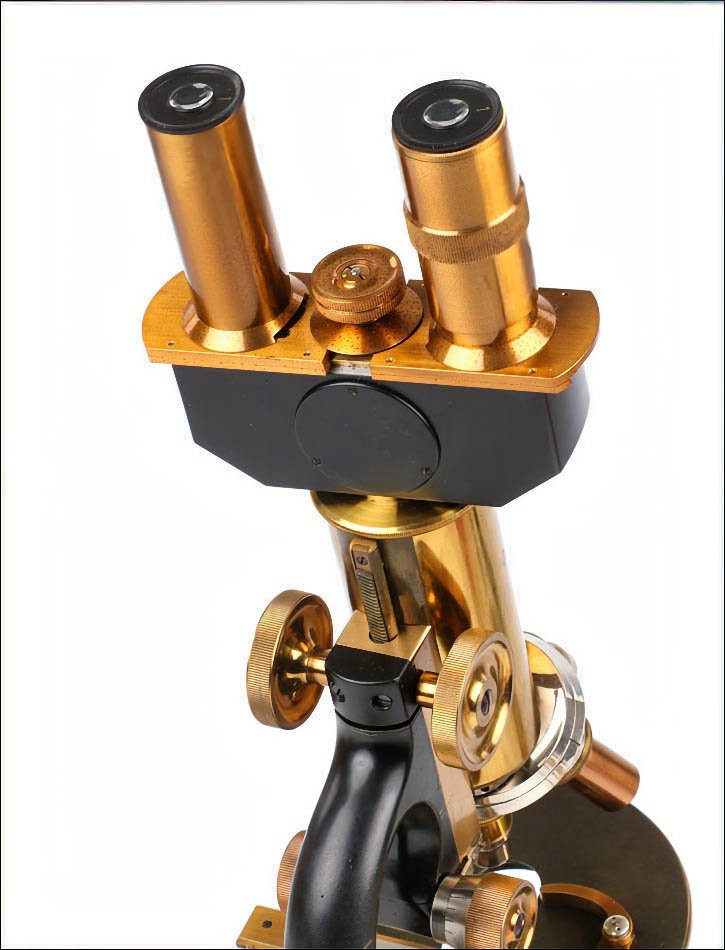Antique Professional M. Stiassnie Microscope With Binocular Accessory. France, Circa 1920-photo-6