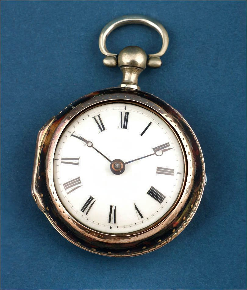 Ancienne Montre à Gousset ou de Poche à Coq. Double Boîte. John Ryland. Angleterre, vers 1770-photo-2
