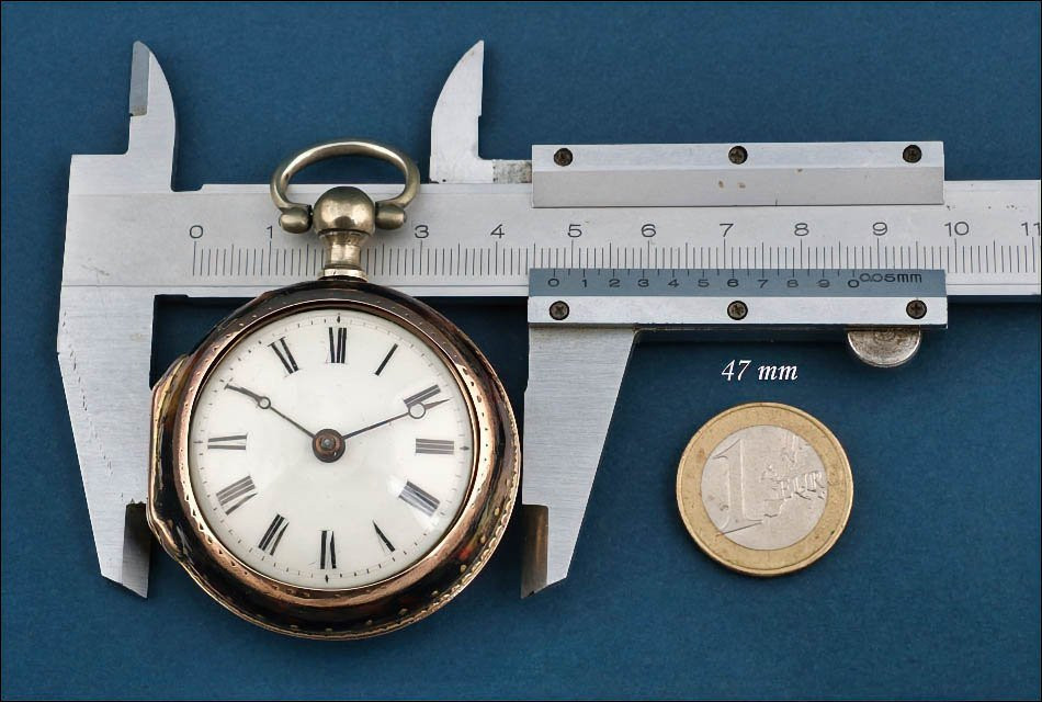 Ancienne Montre à Gousset ou de Poche à Coq. Double Boîte. John Ryland. Angleterre, vers 1770-photo-4