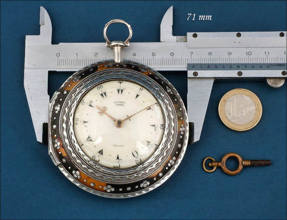 Ancienne Montre à Gousset ou de Poche Ottomane. Triple boîtier. Argent. Angleterre 1804-photo-2