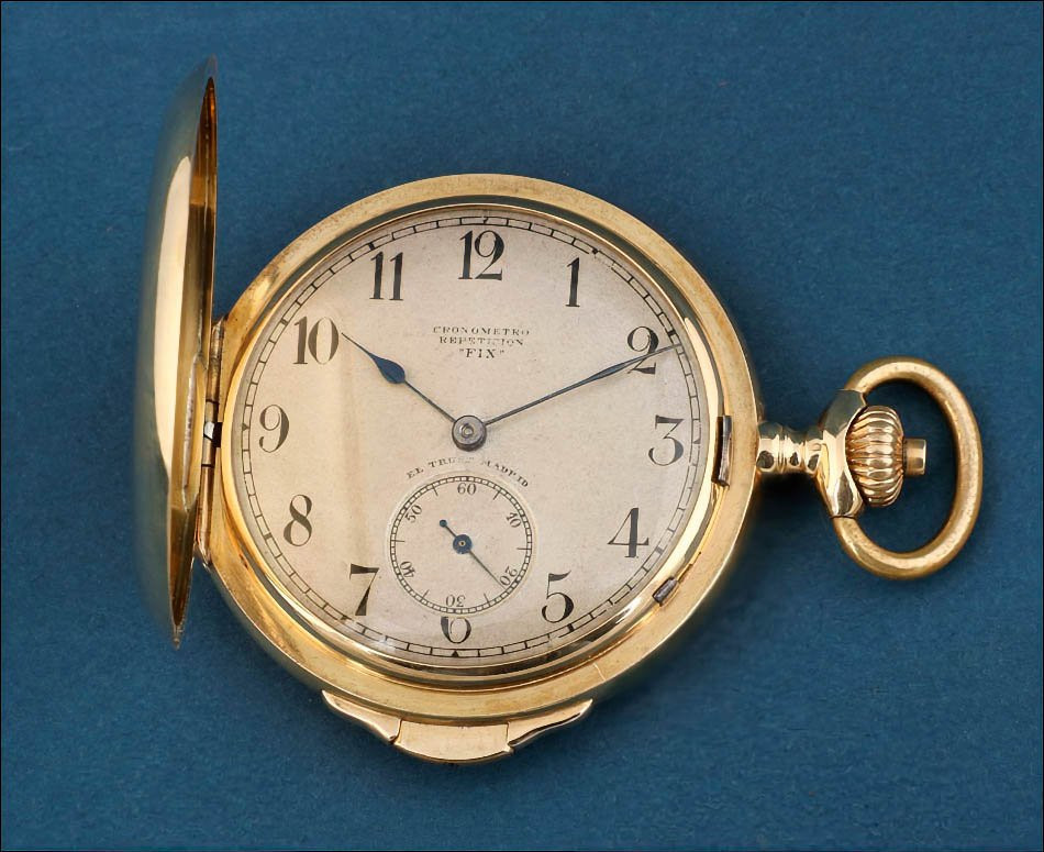 Antique Fix Pocket Watch With Minute Repeater. 18k Gold. Switzerland, Circa 1915-photo-2