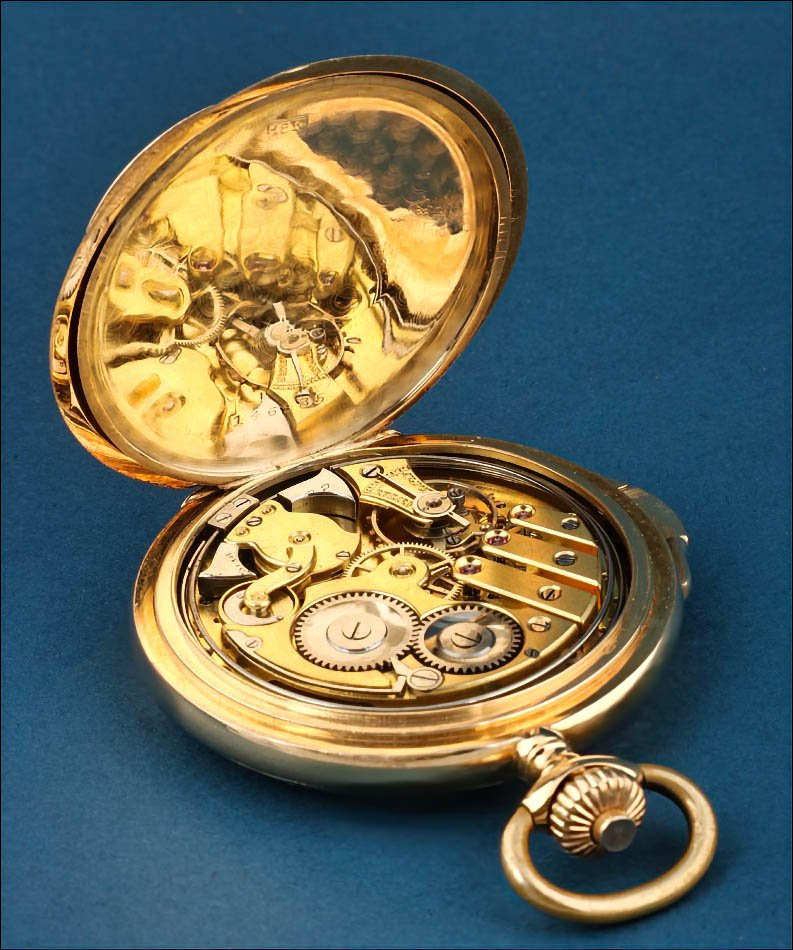 Antique Fix Pocket Watch With Minute Repeater. 18k Gold. Switzerland, Circa 1915-photo-5