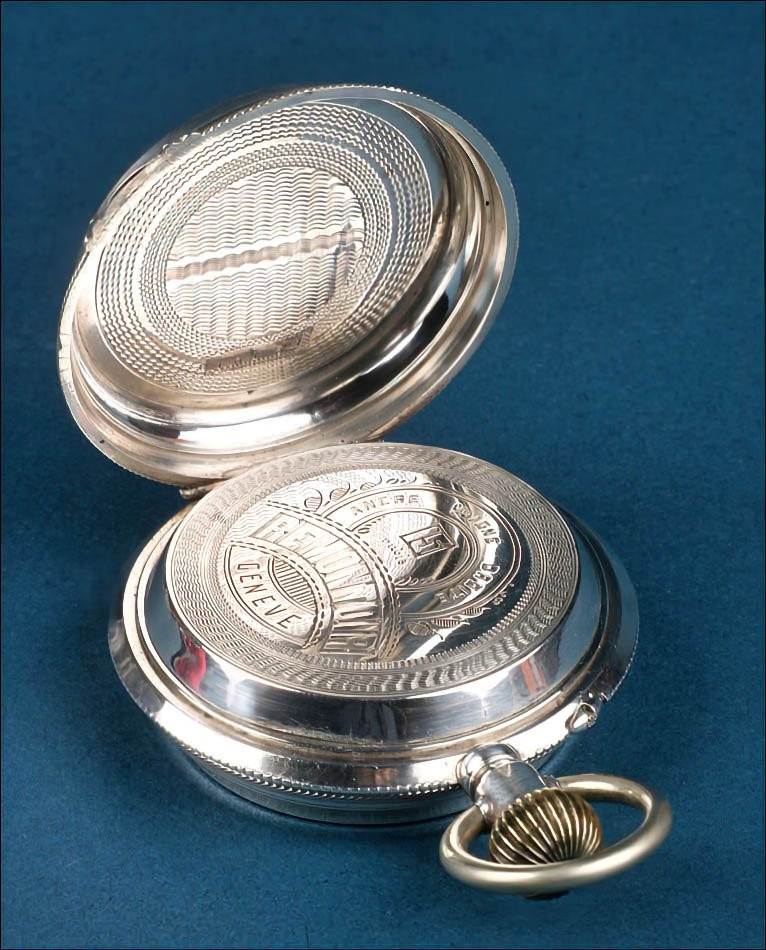 Ancienne Montre à Gousset ou de Poche avec Boîtier Argenté Gravé. Suisse, 1880–1890-photo-2