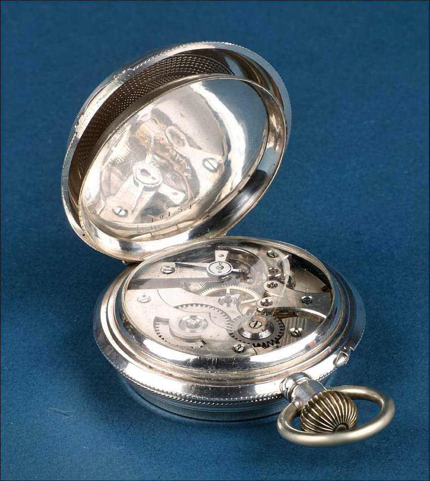 Ancienne Montre à Gousset ou de Poche avec Boîtier Argenté Gravé. Suisse, 1880–1890-photo-5