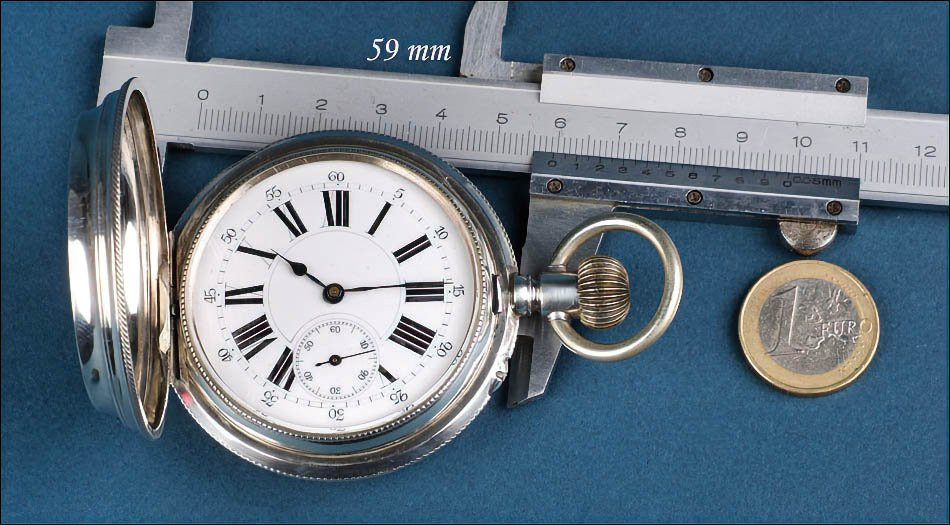 Ancienne Montre à Gousset ou de Poche avec Boîtier Argenté Gravé. Suisse, 1880–1890-photo-8