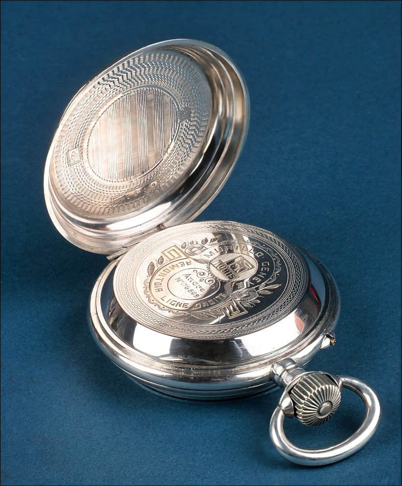 Ancienne Montre à Gousset ou de Poche Murillo en Argent. Suisse, circa 1890-photo-2