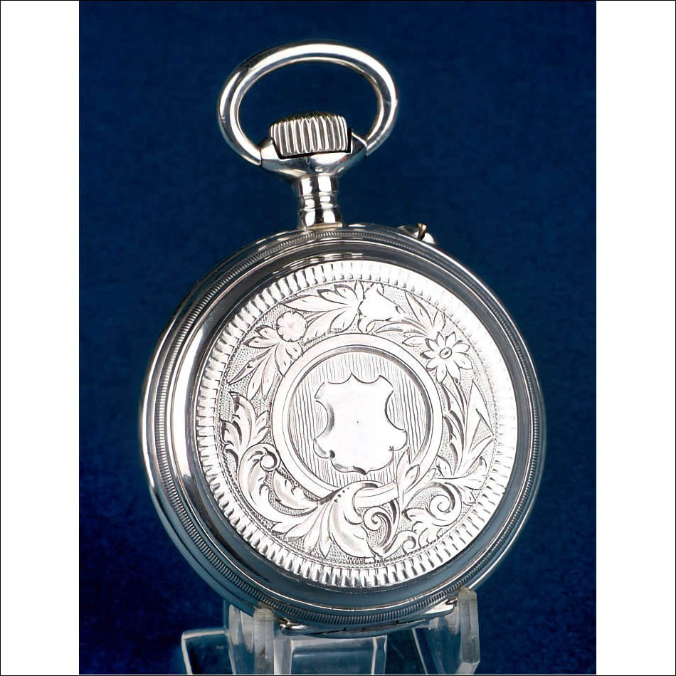 Ancienne Montre à Gousset ou de Poche Murillo en Argent. Suisse, circa 1890