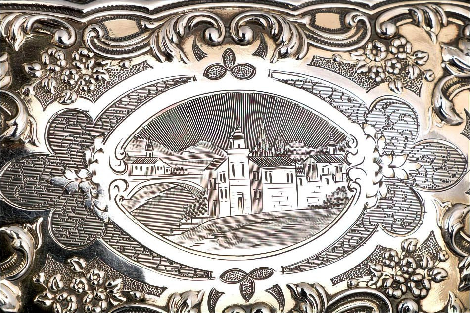 Antique Solid Silver Cigar Box Or Case. France, Circa 1900-photo-4