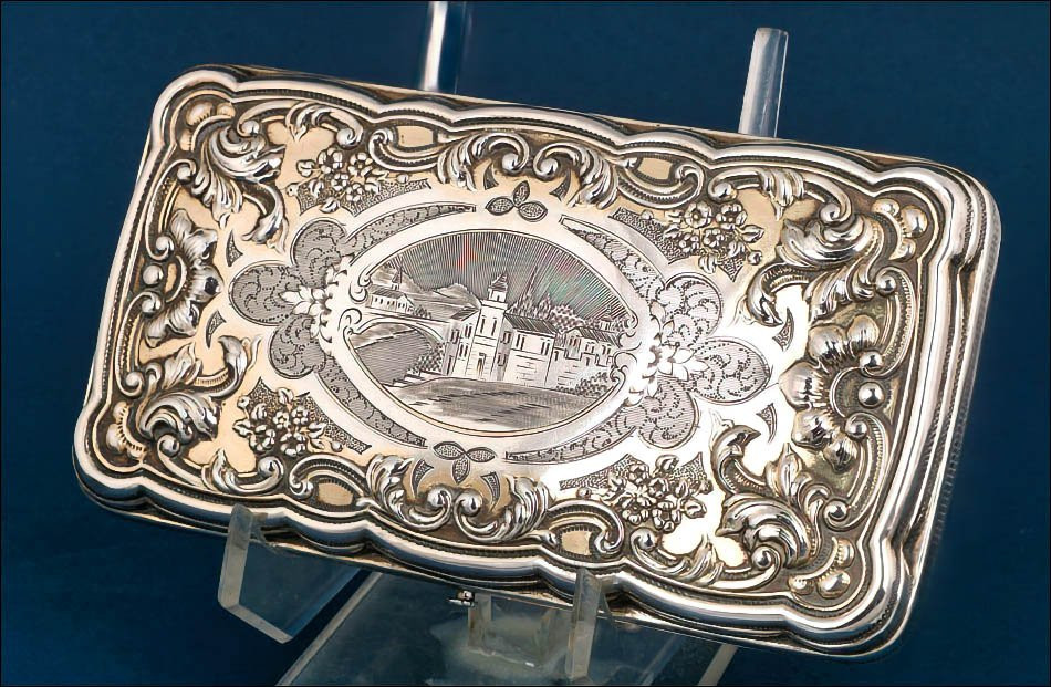 Antique Solid Silver Cigar Box Or Case. France, Circa 1900-photo-1