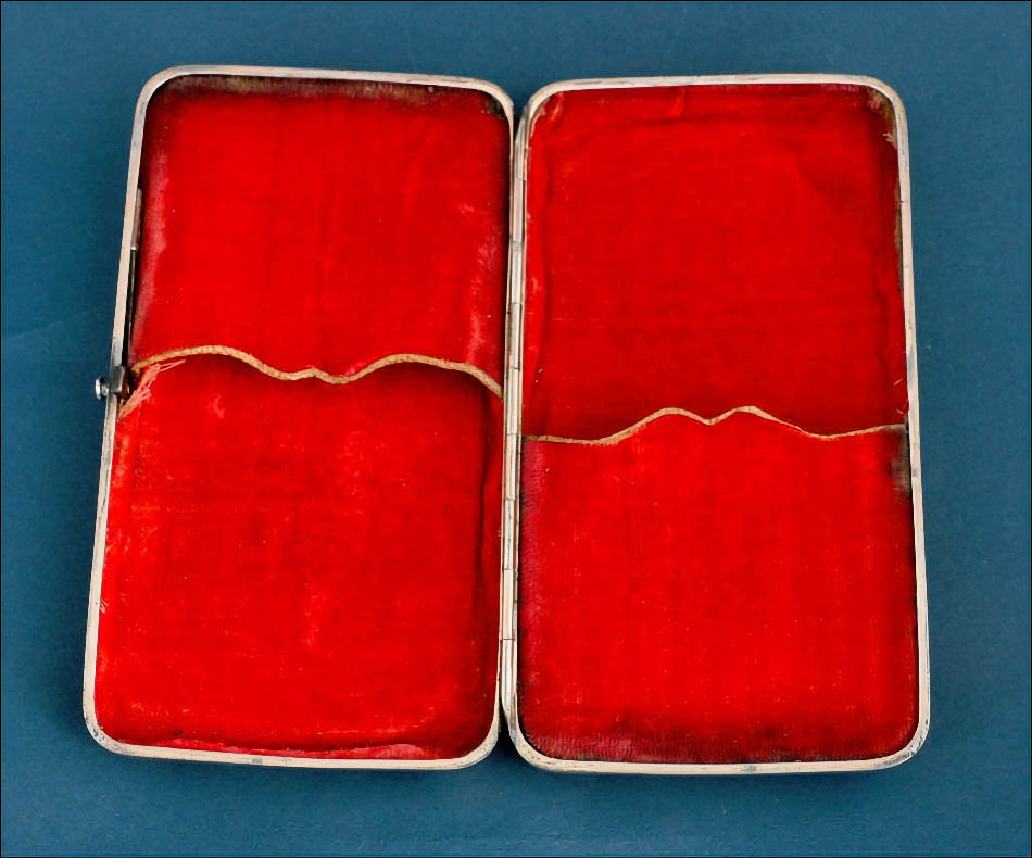 Antique Solid Silver Cigar Box Or Case. France, Circa 1900-photo-5