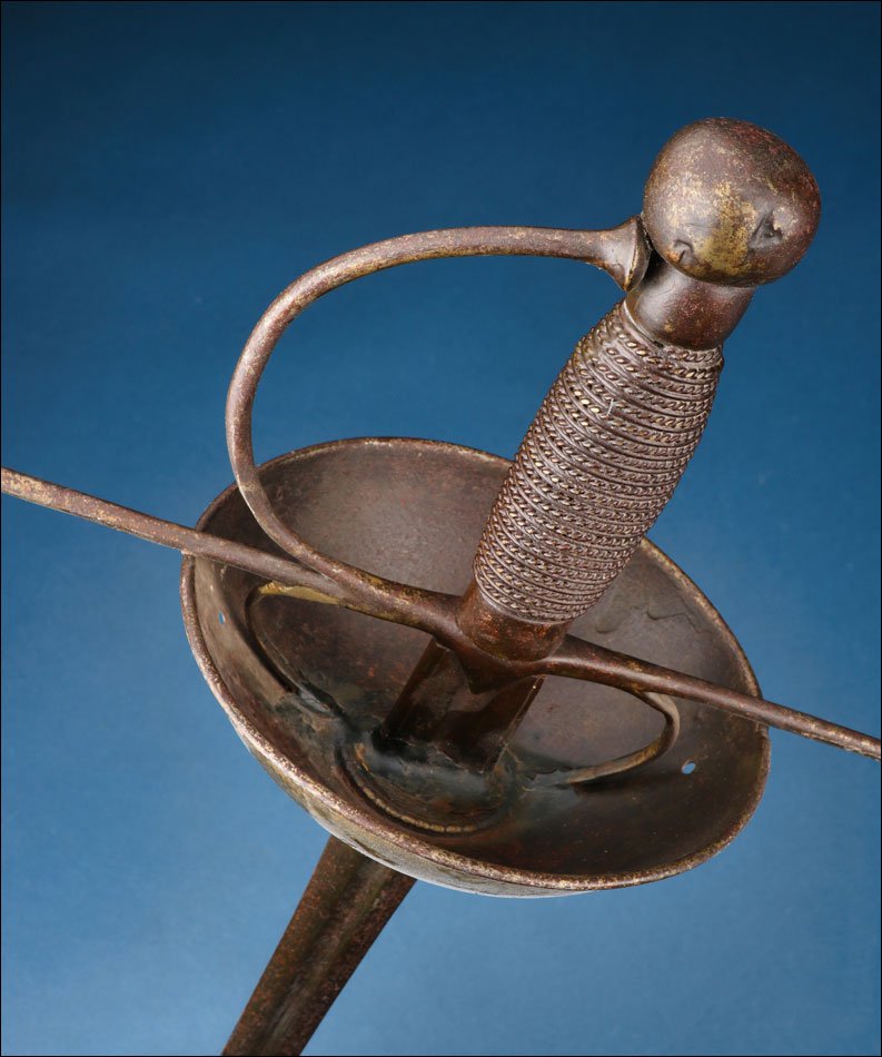 Espagne. Ancienne épée à Tasse Avec Longs Quillons, circa 1700-photo-3