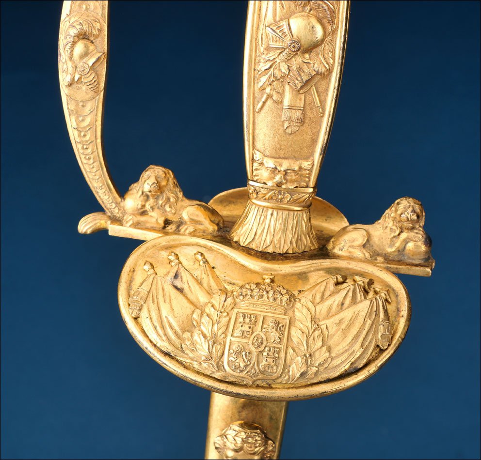 Spain. Antique Spanish Ambassador’s Sword. Signed Benito Martín. 1838-photo-2