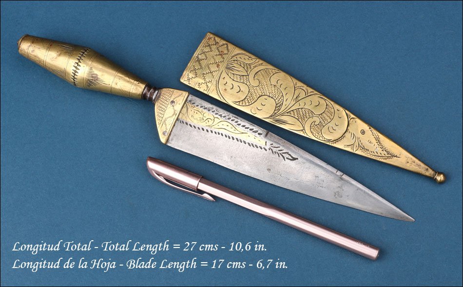 Spain. Antique Andalusian Baroque Knife. Malaga, 18th-19th Century-photo-5