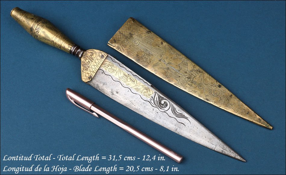 Spain. Antique Baroque Andalusian Knife. Malaga, 18th–19th Century-photo-5