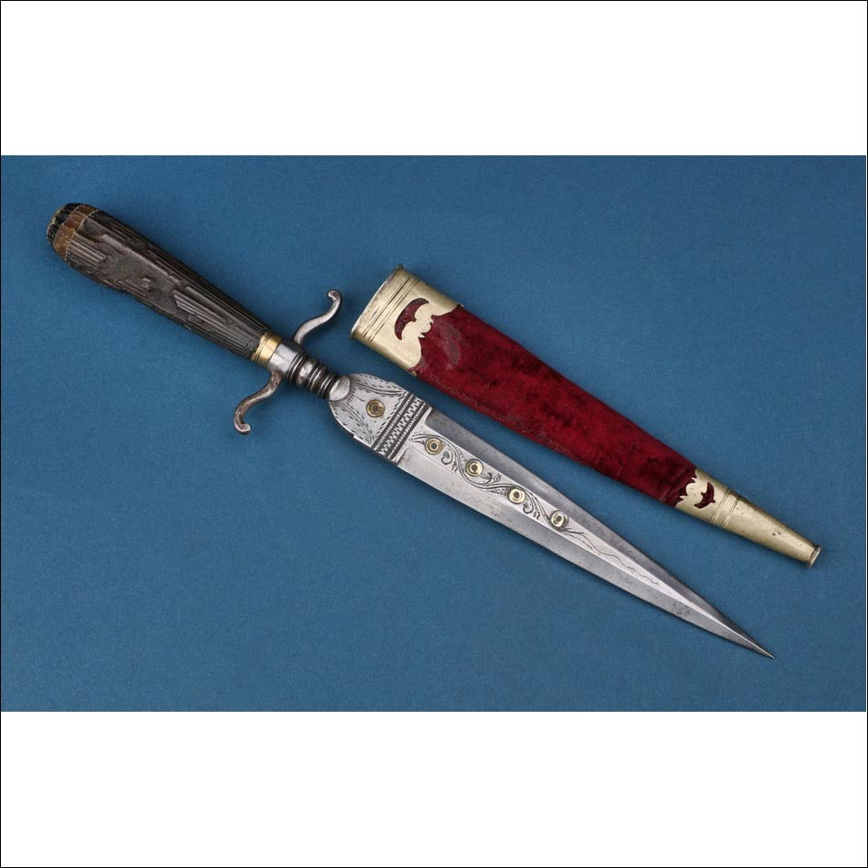 Italy. Antique Neapolitan Dagger Or Stiletto. Naples, Circa 1800