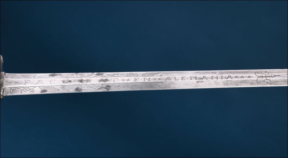 Spain. Antique Shell Guard Sword With German Blade And Inscription. 17th–18th C.-photo-4