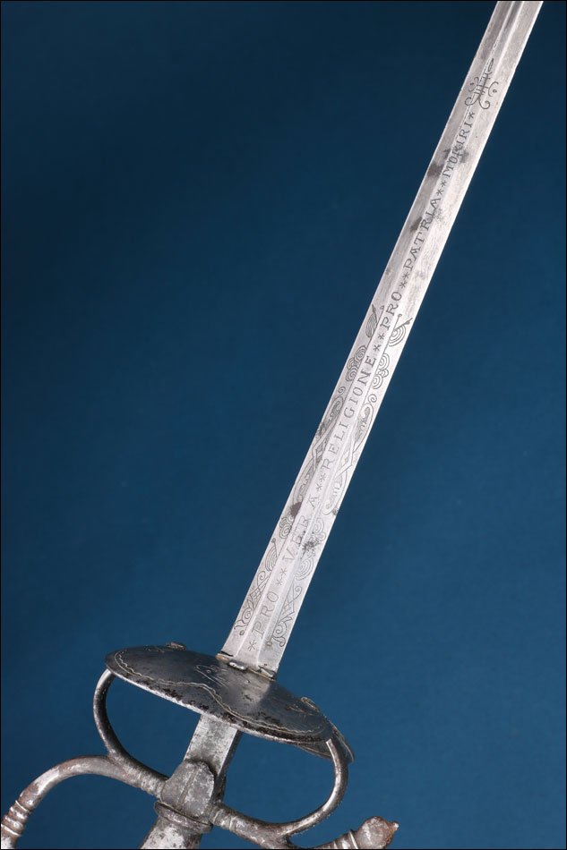 Spain. Antique Shell Guard Sword With German Blade And Inscription. 17th–18th C.-photo-6