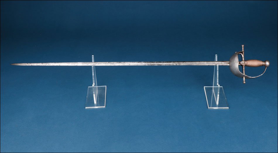 Espagne. Ancienne épée à demi coquille. Iohanis Hollich. XVIIe siècle-photo-4