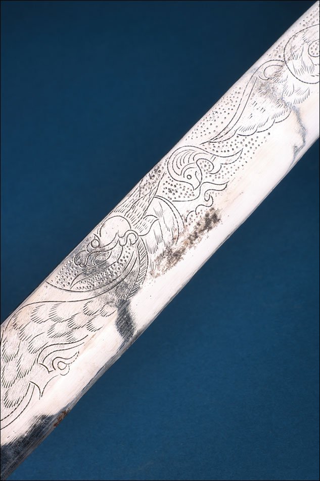 Tibet. Antique Tibetan Short Sword With Dragon-decorated Scabbard. 19th Century-photo-8