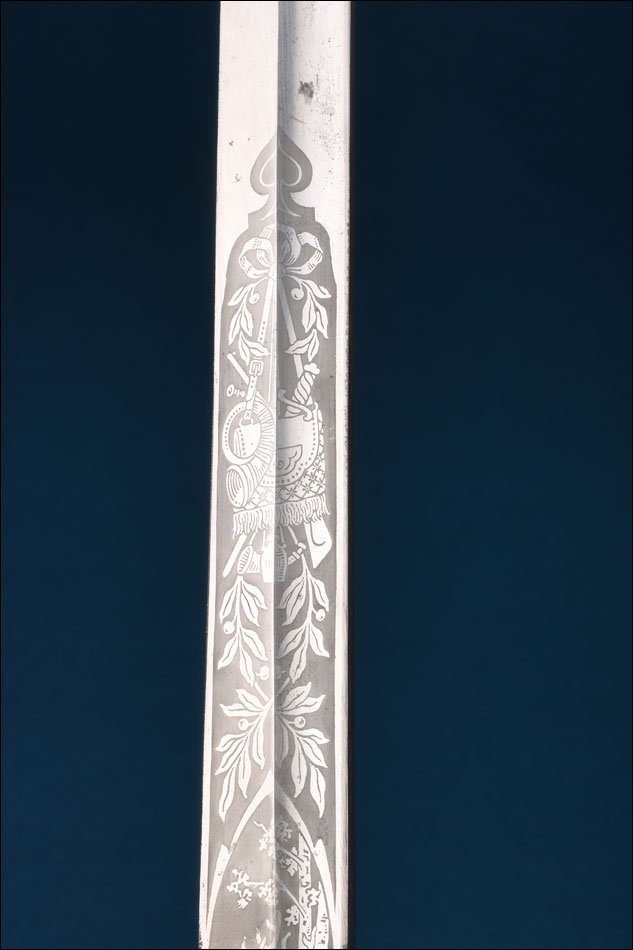 Italie–Allemagne. Ancienne épée de chasse de luxe avec poignée en argent. Vers 1900-photo-8