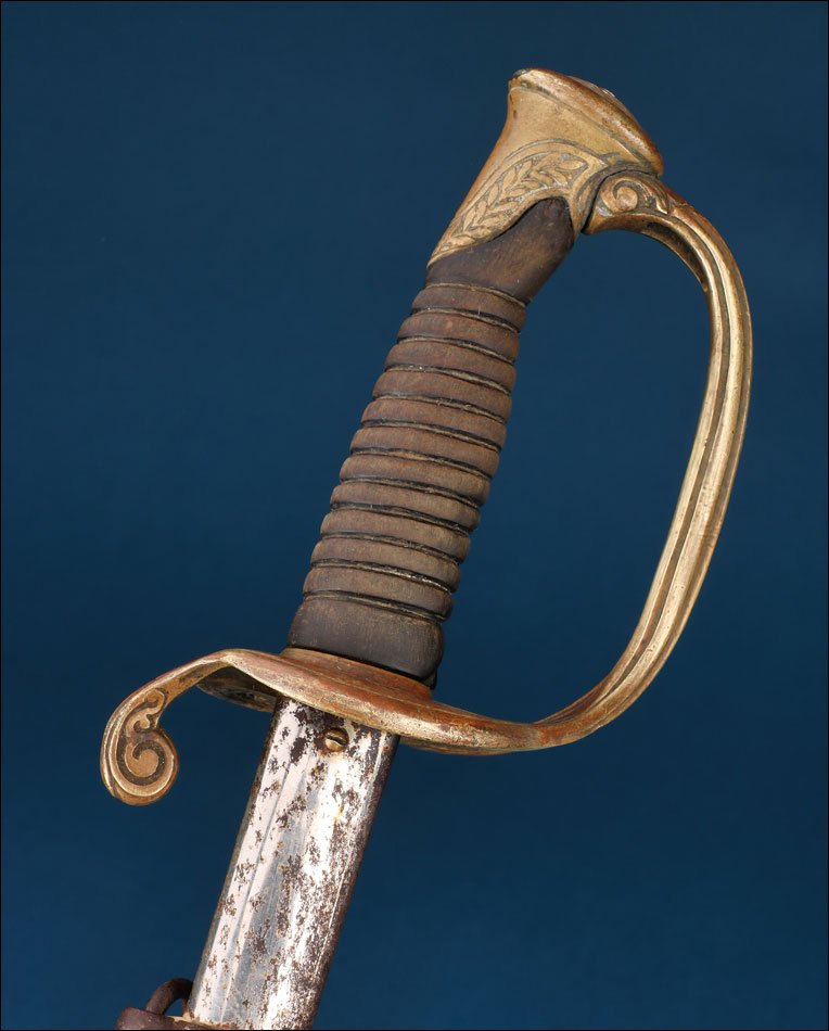 France. Ancienne Épée ou Sabre Modèle 1845 d’Adjudant. Circa 1890-photo-2