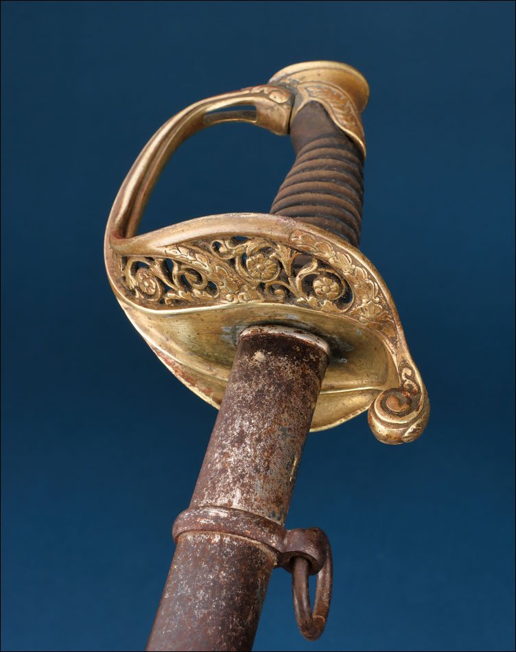 France. Ancienne Épée ou Sabre Modèle 1845 d’Adjudant. Circa 1890-photo-4