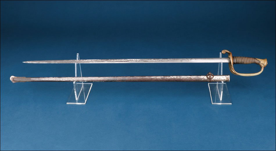 France. Ancienne Épée ou Sabre Modèle 1845 d’Adjudant. Circa 1890-photo-3