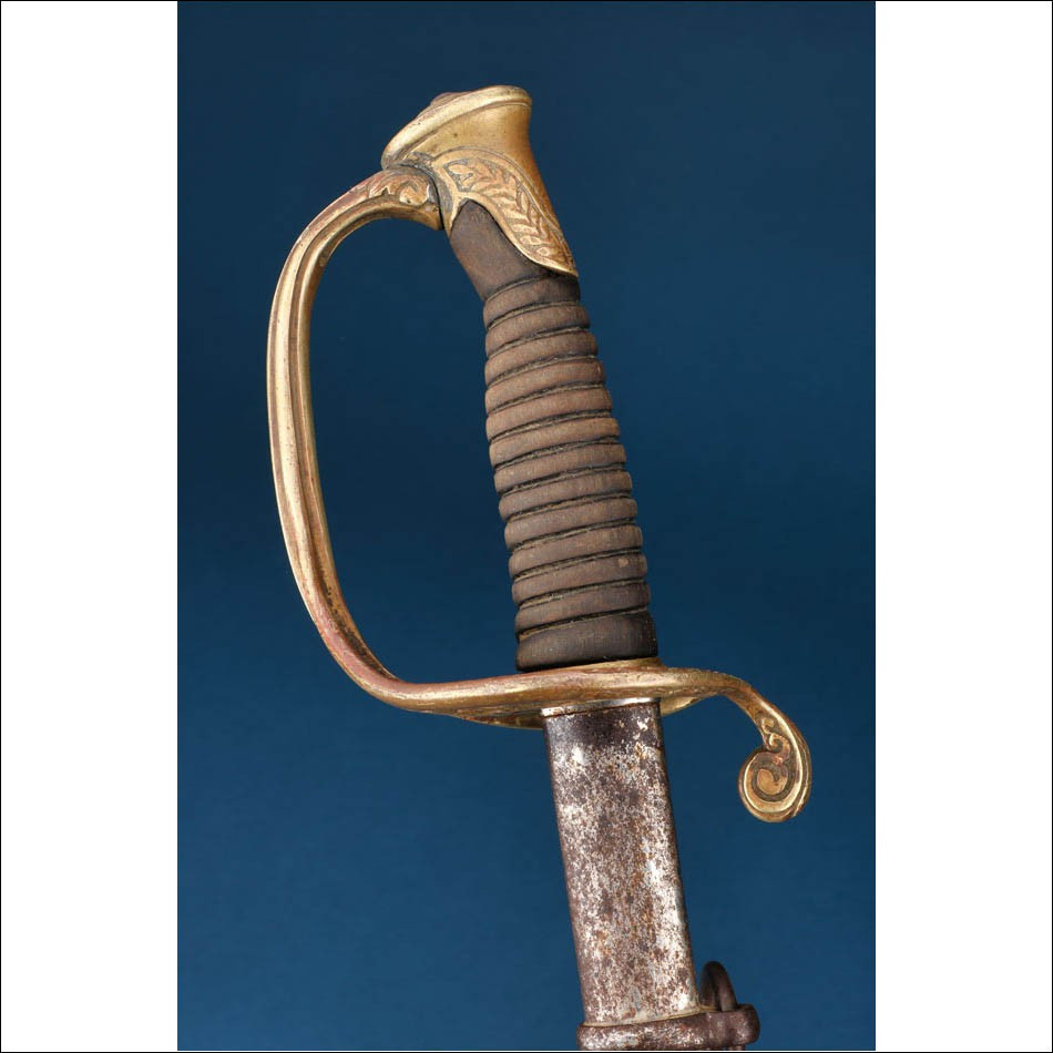 France. Ancienne Épée ou Sabre Modèle 1845 d’Adjudant. Circa 1890