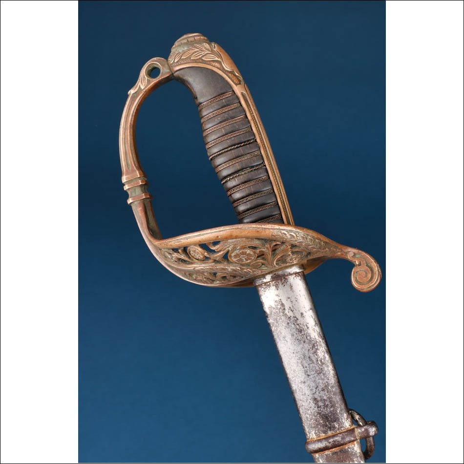 France. Antique Private Purchase Infantry Officer’s Sword Or Sabre. Late 19th C Descripción Ing