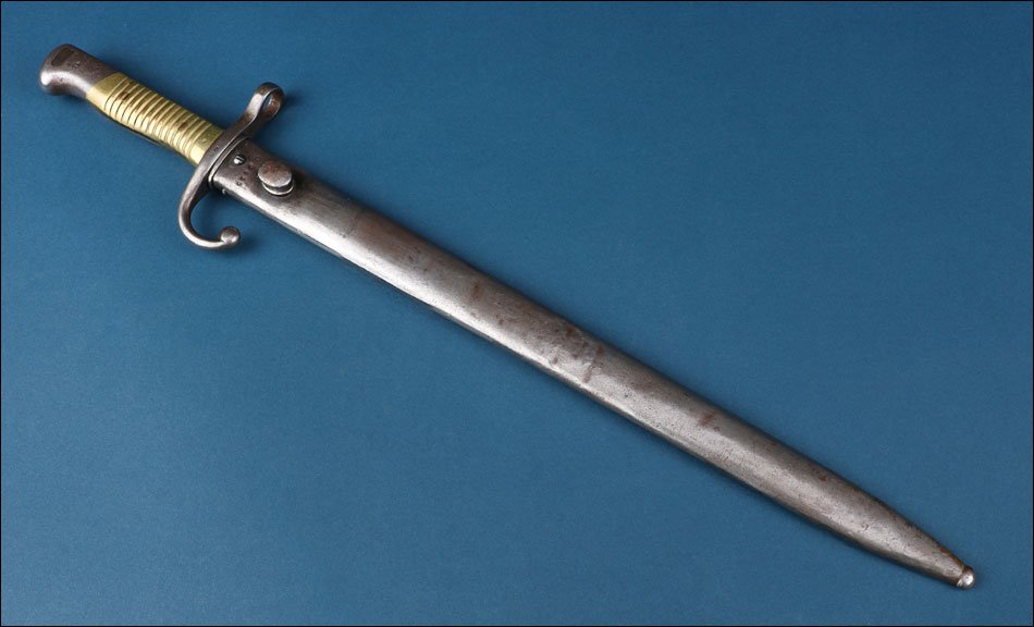 Argentina-germany. Antique Argentine Model 1891 Bayonet. Matching Serial Numbers.-photo-2